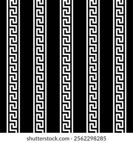 Seamless geometric greek key pattern. Vector Illustration.