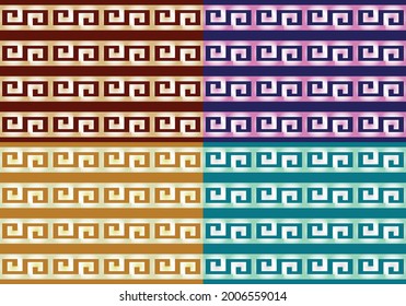 Seamless geometric greek pattern art