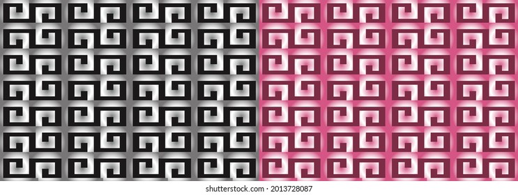 Seamless geometric greek pattern art