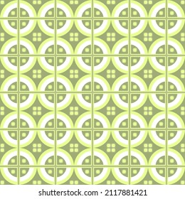 seamless geometric green illustration with luminous circle pattern for tiles, textiles, carpets, covers, websites, backgrounds, screensavers, gift packages, postcards