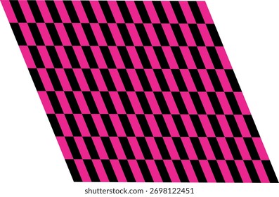 Papel de parede de fundo de textura de padrão de grade geométrica uniforme. Padrão de listras de vetor rosa e preto. 