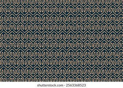 Seamless geometric grunge fabric pattern