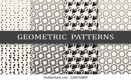 Seamless geometric halftone pattern set
