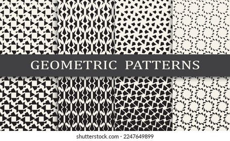 Seamless geometric halftone pattern set