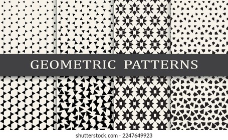 Seamless geometric halftone pattern set