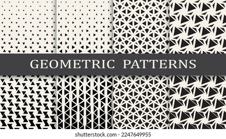 Seamless geometric halftone pattern set