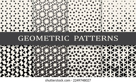 Seamless geometric halftone pattern set