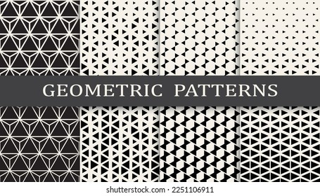 Seamless geometric halftone pattern set