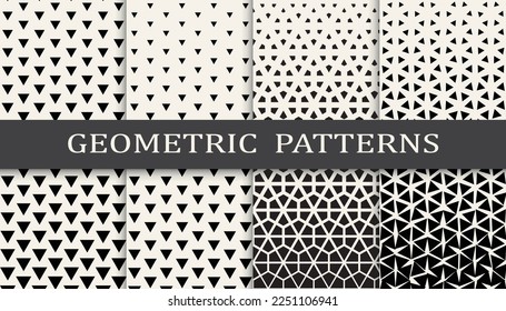 Seamless geometric halftone pattern set