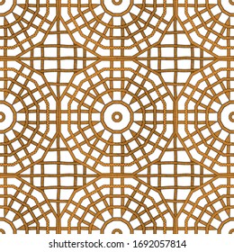 Seamless geometric hand drawn kaleidoscope vector pattern. Gift wrapping paper, interior, cloth, fabric or web design.