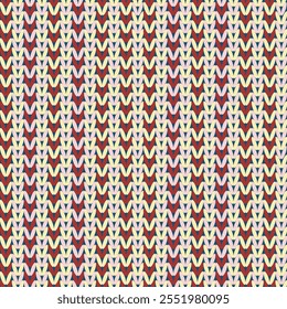 Seamless geometric heart pattern for vintage textile design