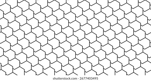 Patrón geométrico sin fisuras del heptagon. Azulejo de teselación diagonal de Vector moderno. Un patrón para un plano o parte de una fachada de un edificio. 