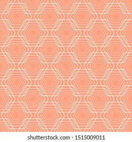 Seamless geometric hexagon pattern. Honeycomb, linear, futuristic, technology texture background