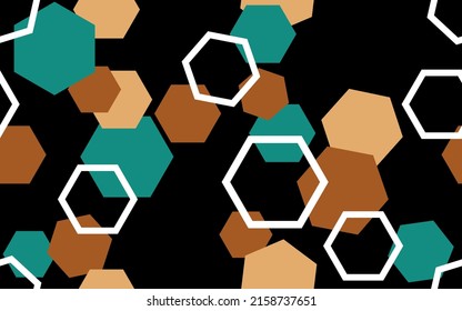 Seamless geometric hexagon pattern. Vector Illustration.