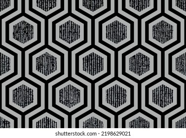 Seamless geometric hexagon pattern. Vector Illustration.