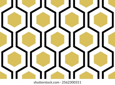 Seamless geometric hexagon pattern. Vector Illustration.
