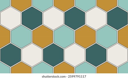 
Seamless geometric hexagon pattern. Vector Illustration.