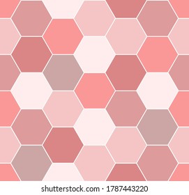 Seamless geometric hexagon vector pattern, packing design. Multi-colored honeycomb. Repeating motive. Texture, background.