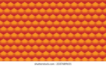 Seamless geometric hexagonal background. High quality orange hex background for textile or poster 