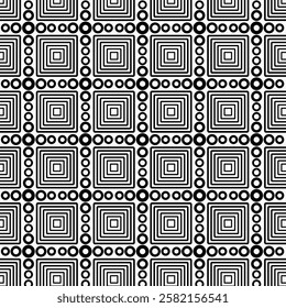 Seamless Geometric Hexagonal Pattern with Abstract Line Art
