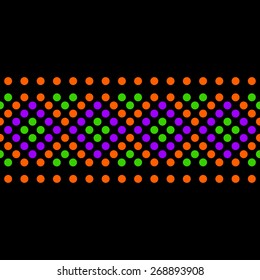 Seamless geometric horizontal pattern with circles. Vector illustration.