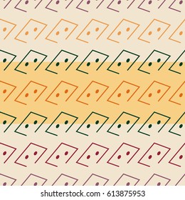 Seamless geometric horizontal pattern in pastel colors. Abstract ethnic texture  for textiles, Wallpaper, and various designs. vector.