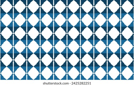 seamless geometric horizontal row pattern with square, two tone blue green diamond checkerboard repeat pattern, replete image, design for fabric printing
