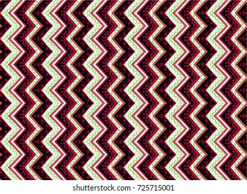 Seamless geometric horizontal stripes zigzag pattern in Aztec style. Tribal ethnic vector texture. African drawing markers. Figure tribal embroidery. Indian, Mexican, folk pattern.