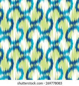 Seamless Geometric Ikat Background Pattern