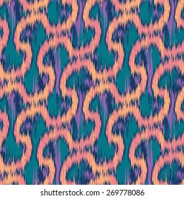 Seamless Geometric Ikat Background Pattern