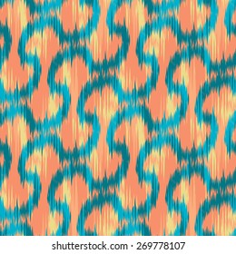 Seamless Geometric Ikat Background Pattern