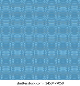Seamless Geometric Interweaving Wave Line Patterns / Vector Illustration / Slate Blue Background / Global Colors saved with Pattern Swatches