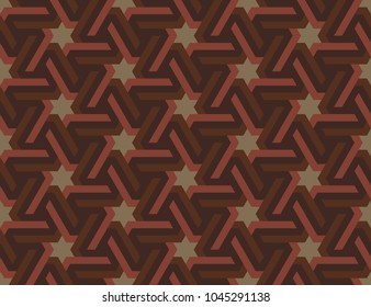 Seamless geometric Islamic ornament with hexagonal stars. Multicolored Arabic ornament. Pattern of the countries of the Arabian Peninsula and the Middle East.