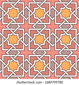 Seamless Geometric Islamic Pattern Vector Background