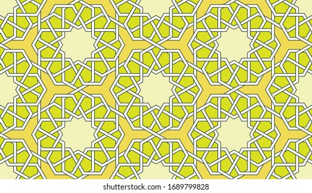 Seamless Geometric Islamic Pattern Vector Background