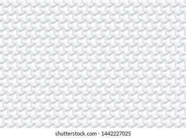 Seamless geometric isometric pattern. 3D white background. Vector art. 