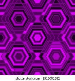 Seamless geometric lattice hexagon pattern. Futuristic, technology texture background