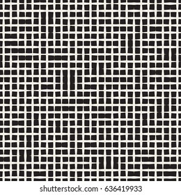 Seamless geometric lattice pattern. Irregular abstract grid background. Stylish chaotic vector texture