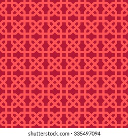 Seamless Geometric Lattice Pattern of Islamic Style.