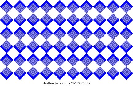 Seamless geometric layer strip blue diamond pattern in two tone blue. blue diamond checkerboard, chessboard seamless Repeat seamless pattern design for fabric printing or background