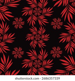 Seamless geometric leaves pattern design .
