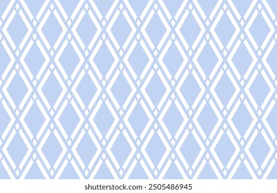Nahtloses geometrisches hellblaues Diamantenmuster. Vektorkunst.