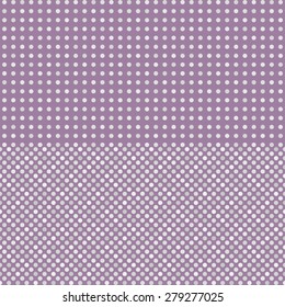 Seamless geometric lilac pattern  with grey polka dot. Vector illustration.
