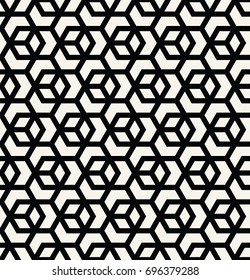 seamless geometric line grid vector cubes pattern