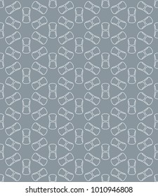 Seamless geometric line pattern in arabian style. Repeating linear texture for wallpaper, packaging, banner, invitation, business card, fabric print.Monochrome graphic background, lace pattern