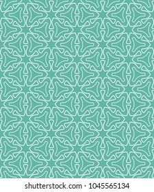 Seamless geometric line pattern in arabian style. Repeating linear texture for wallpaper, packaging, banner, invitation, business card, fabric print.Monochrome graphic background, lace pattern