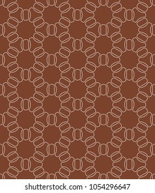 Seamless geometric line pattern in arabian style. Repeating linear texture for wallpaper, packaging, banner, invitation, business card, fabric print.Monochrome graphic background, lace pattern