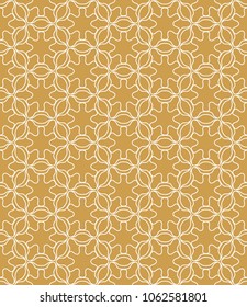 Seamless geometric line pattern in arabian style. Repeating linear texture for wallpaper, packaging, banner, invitation, business card, fabric print.Monochrome graphic background, lace pattern