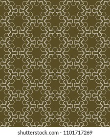 Seamless geometric line pattern in arabian style. Repeating linear texture for wallpaper, packaging, banner, invitation, business card, fabric print.Monochrome graphic background, lace pattern