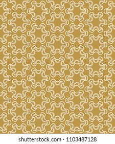 Seamless geometric line pattern in arabian style. Repeating linear texture for wallpaper, packaging, banner, invitation, business card, fabric print.Monochrome graphic background, lace pattern